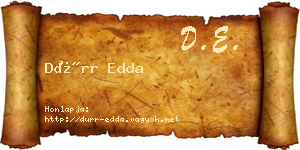 Dürr Edda névjegykártya